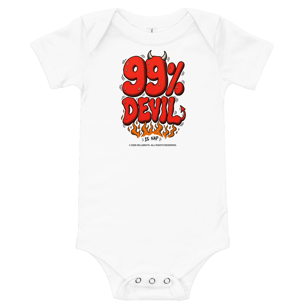 99% DEVIL onesie White