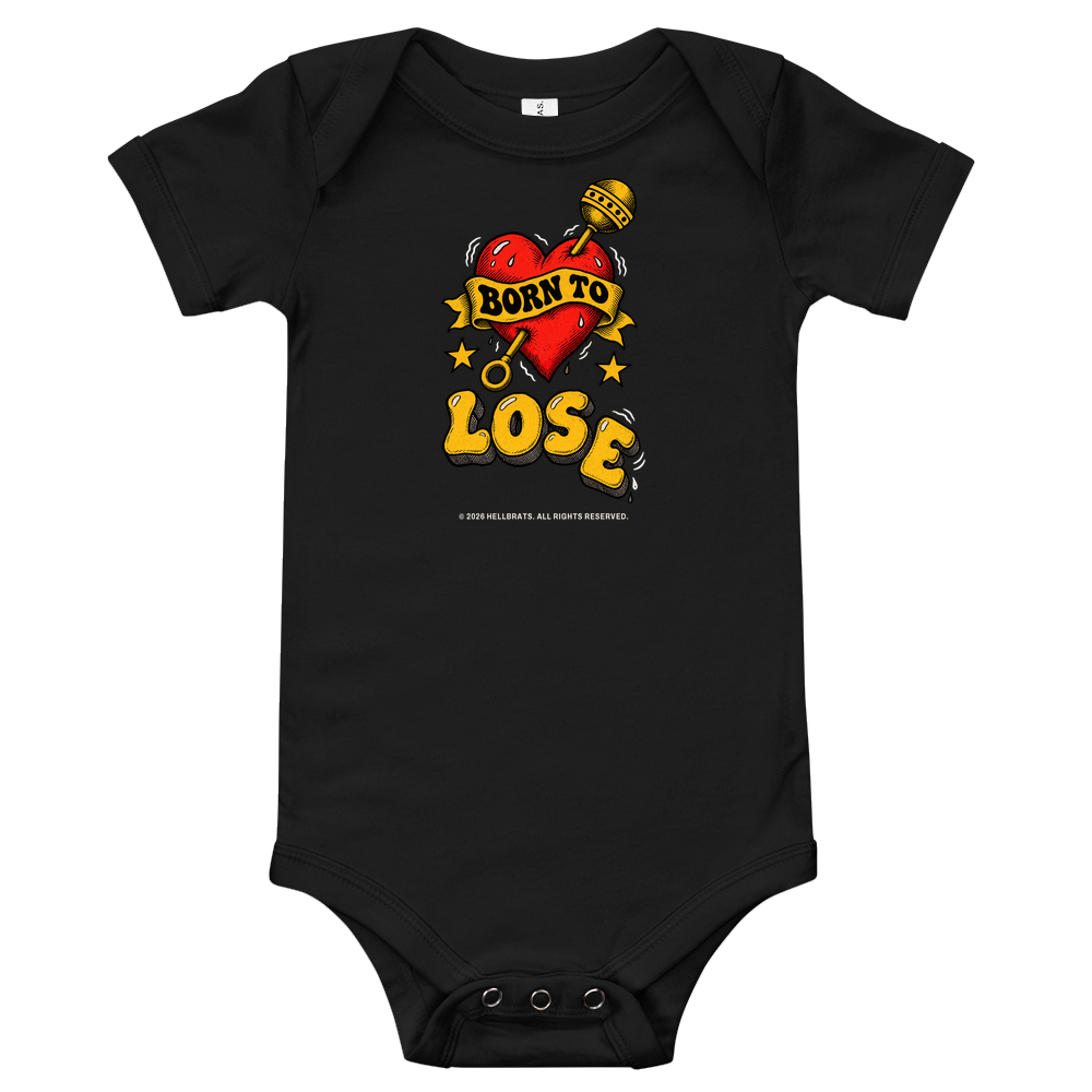 BORN TO LOSE onesie Black