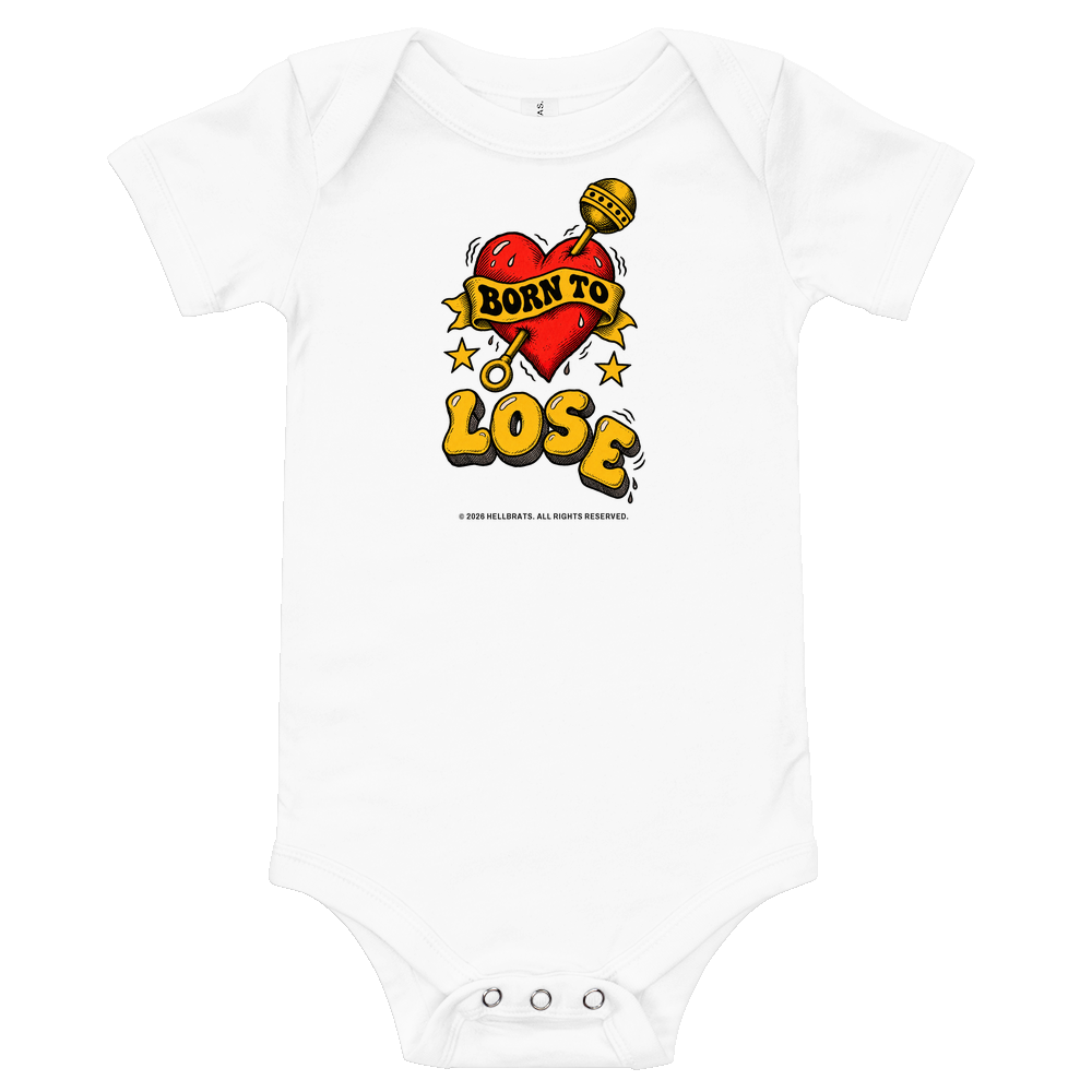 BORN TO LOSE onesie White