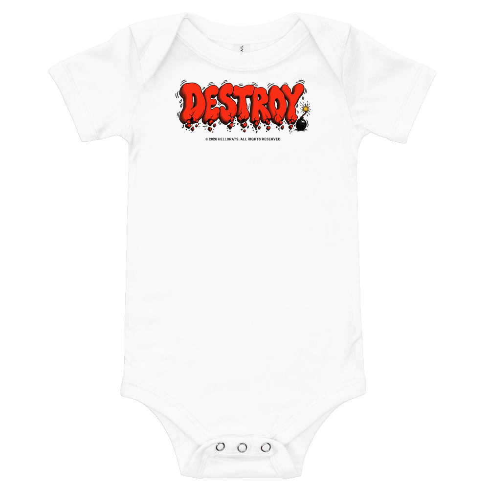 DESTROY onesie White