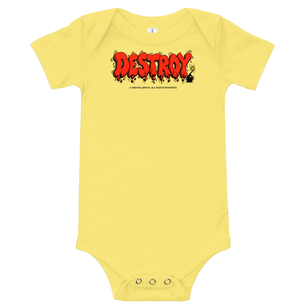 DESTROY onesie Yellow