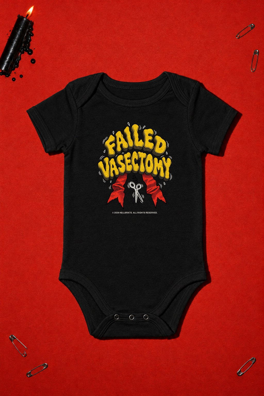 FAILED VASECTOMY onesie Black photo