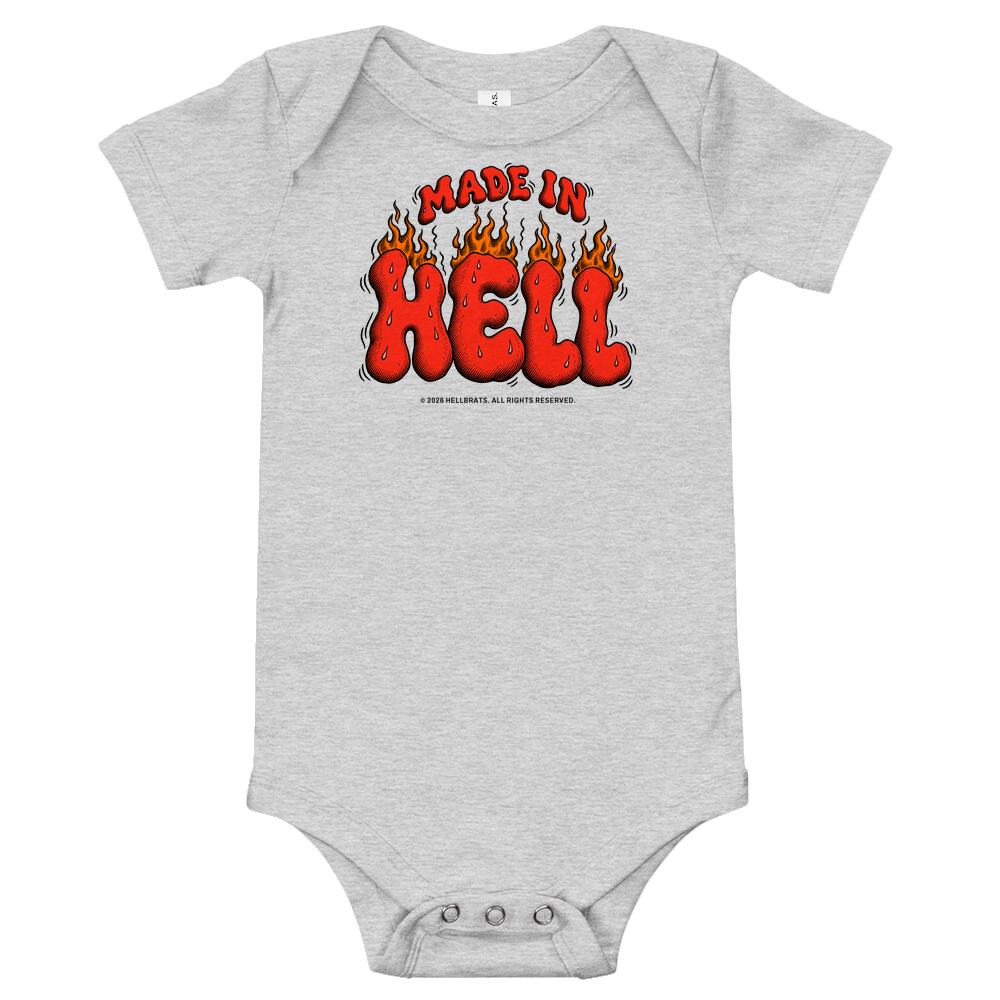 MADE IN HELL onesie Athletic Heather