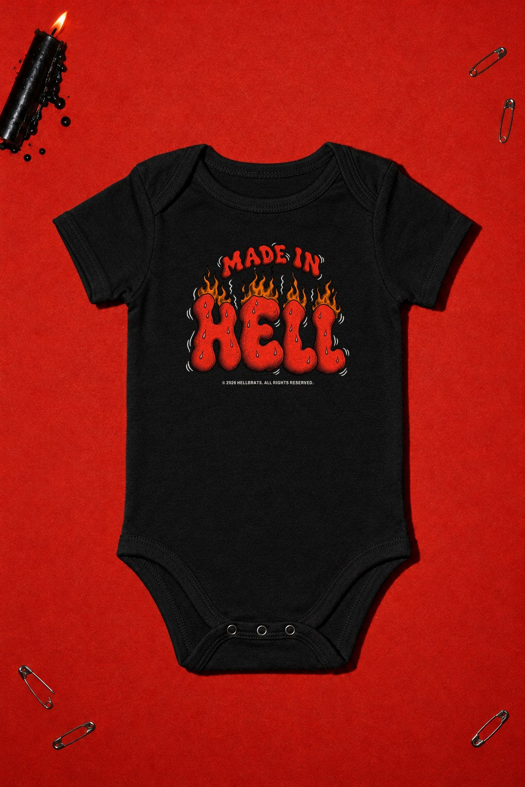 MADE IN HELL onesie Black photo