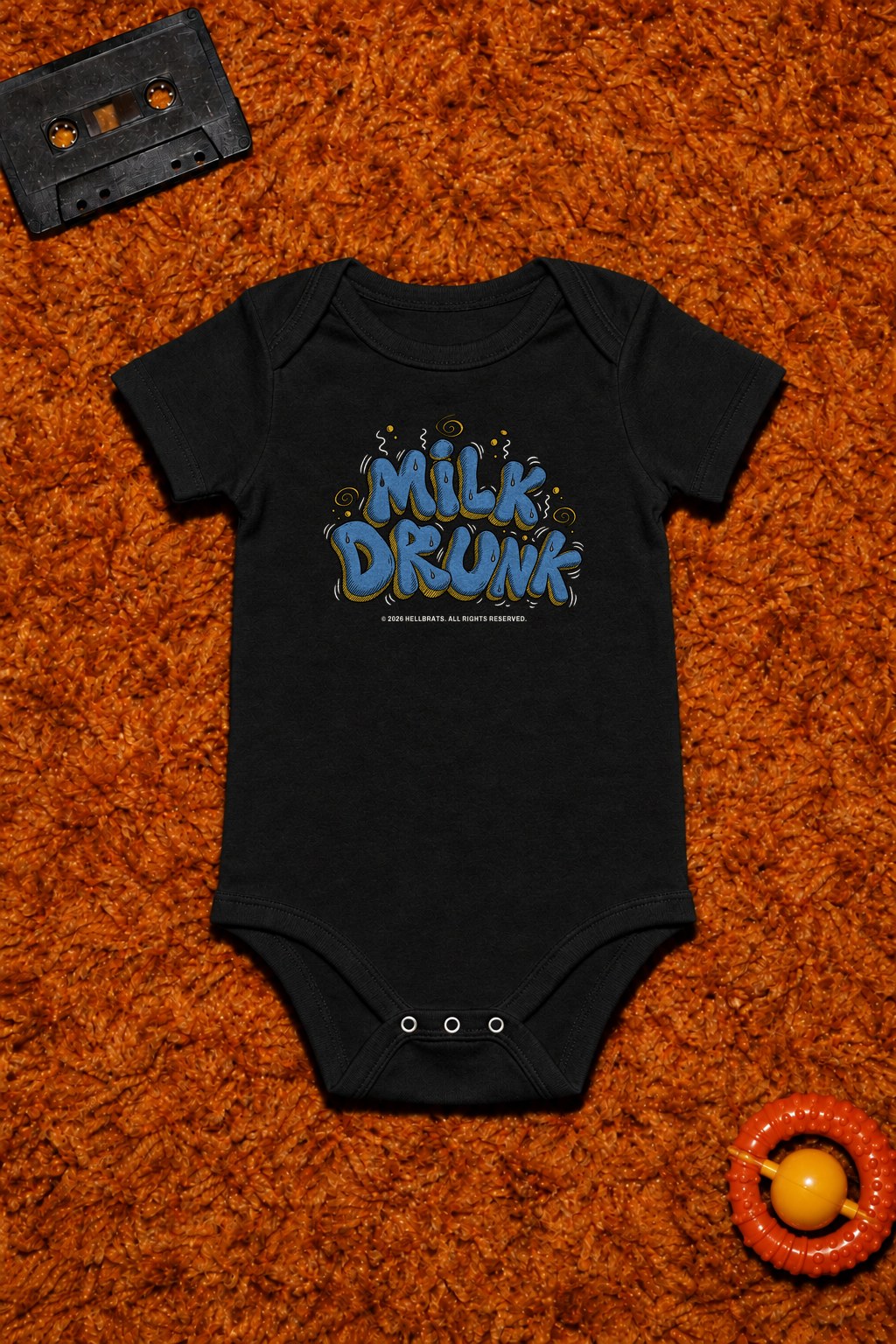 MILK DRUNK onesie Black photo