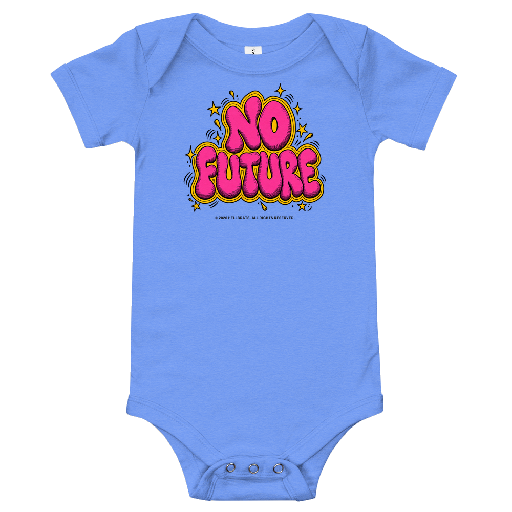 NO FUTURE onesie Heather Columbia Blue