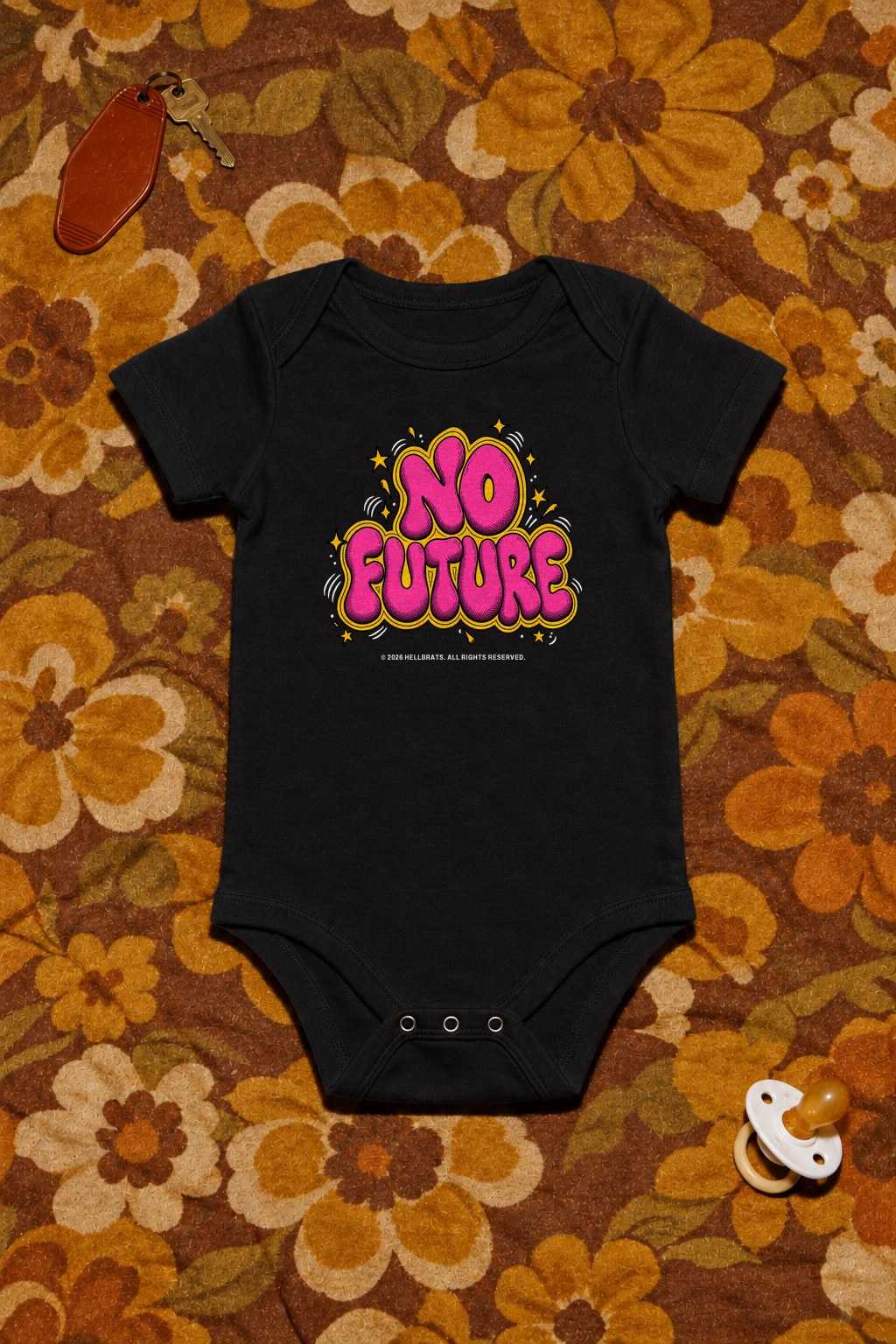 NO FUTURE onesie Black photo
