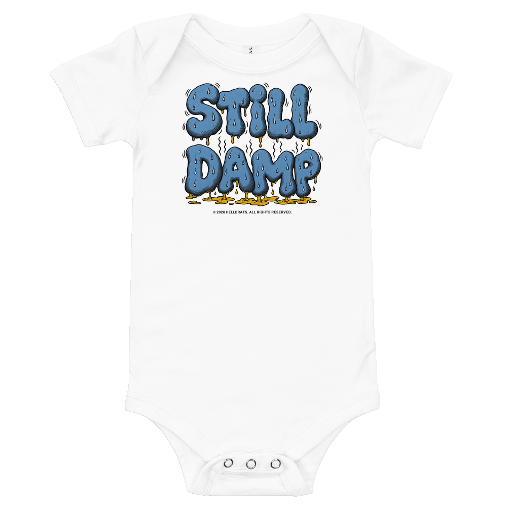 STILL DAMP onesie White