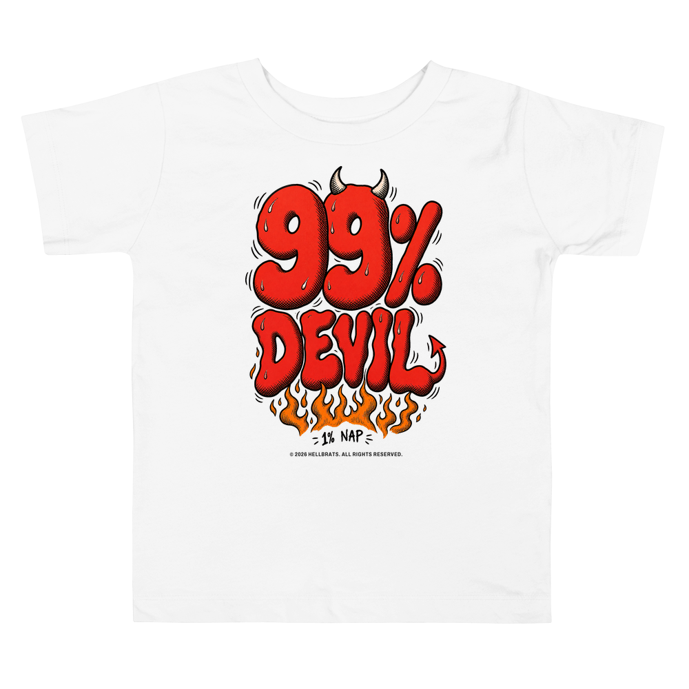 99% DEVIL toddler tee White