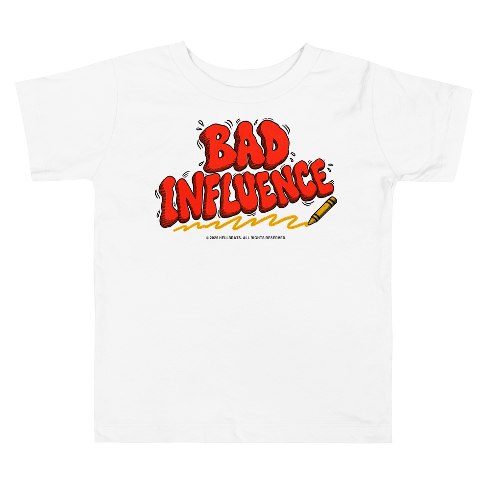 BAD INFLUENCE toddler tee White