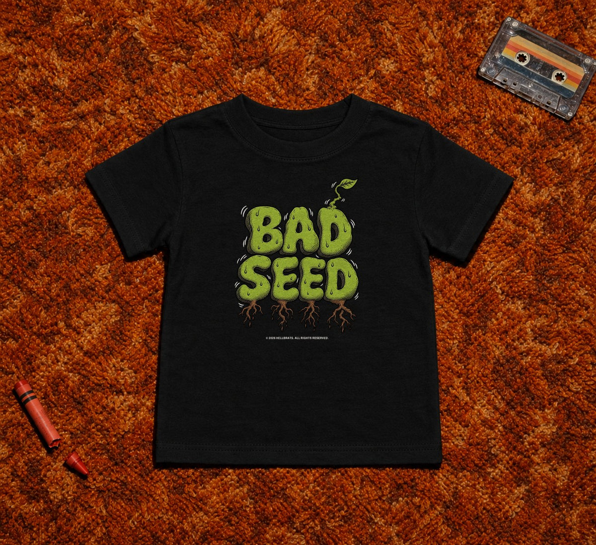 BAD SEED toddler tee Black photo