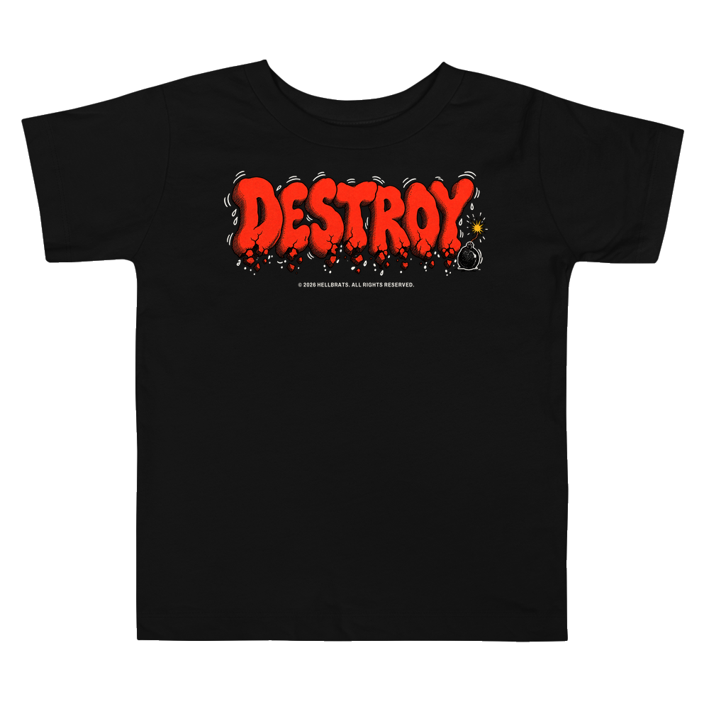 DESTROY toddler tee Black