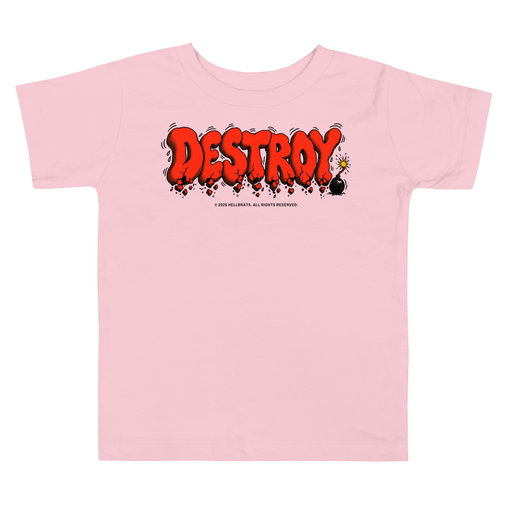 DESTROY toddler tee Pink