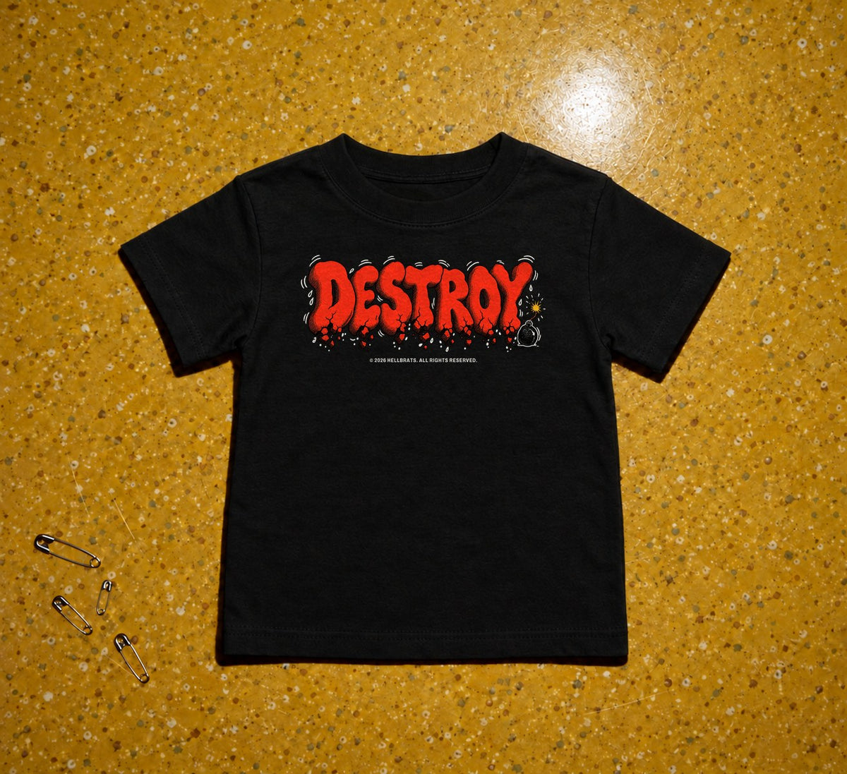 DESTROY toddler tee Black photo
