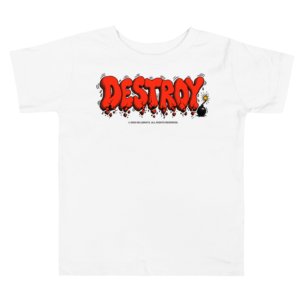 DESTROY toddler tee White