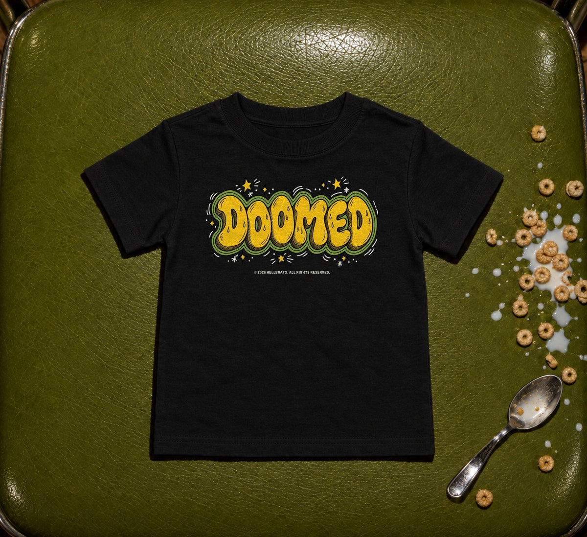 DOOMED toddler tee Black photo