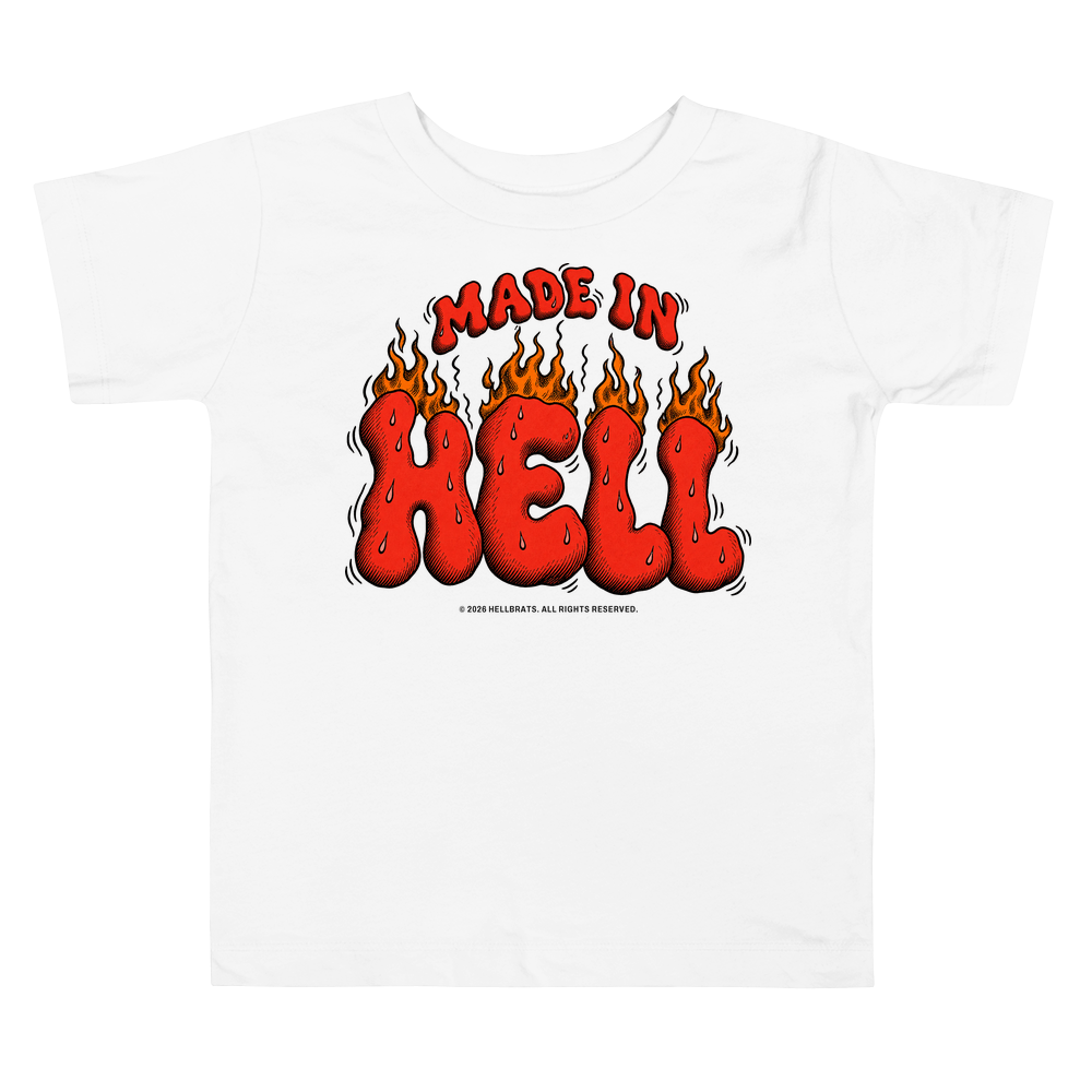 MADE IN HELL toddler tee White