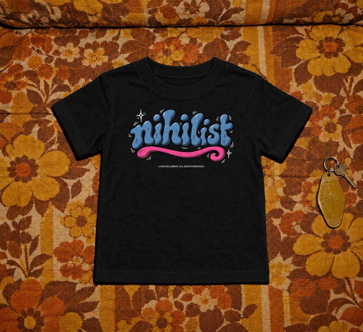 nihilist toddler tee Black photo