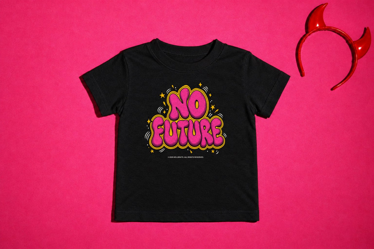 NO FUTURE toddler tee Black photo