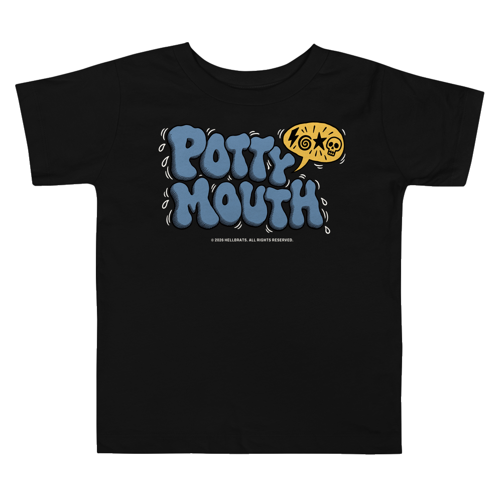 POTTY MOUTH toddler tee Black