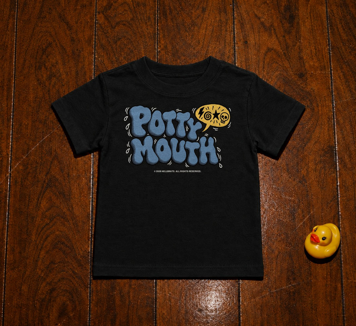 POTTY MOUTH toddler tee Black photo