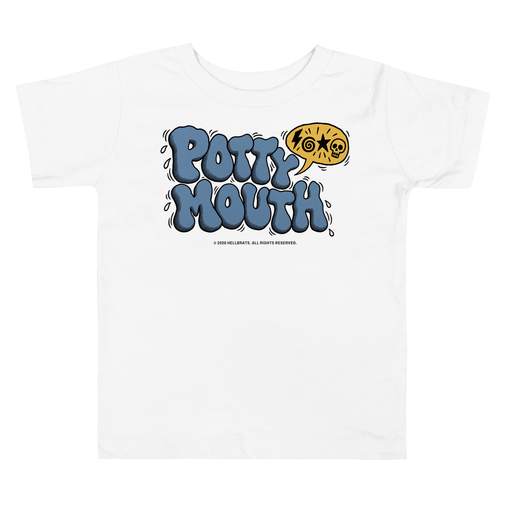 POTTY MOUTH toddler tee White